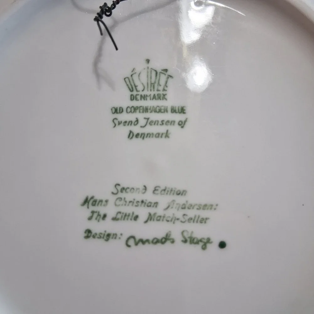 1971 Desiree Christmas Plate The Little Match Girl Denmark 7.5